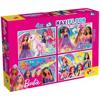 Barbie mágikus világa 4x48db-os maxi padló puzzle 35x25cm - Lisciani kép