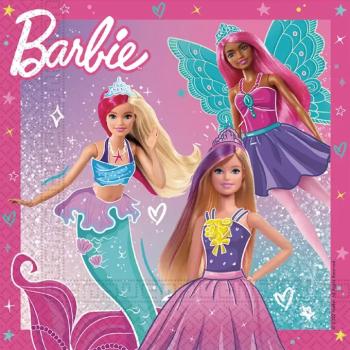 Barbie papírszalvéta szett – 2 rétegű, 33x33 cm, 20db kép