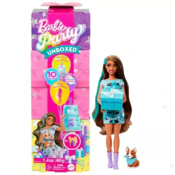 Barbie: Party Reveal meglepetés baba Corgi kutyussal - Mattel kép
