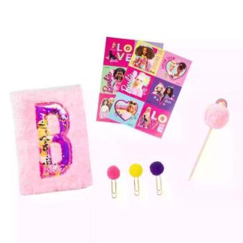 Barbie: Plüss borítású kreatív napló készlet kép