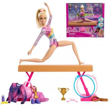 Barbie: Tornász baba játékszett kiegészítőkkel - Mattel kép