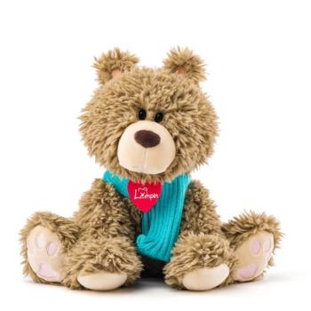 Bariboo borzos maci plüssfigura sállal 25cm - Lumpin kép