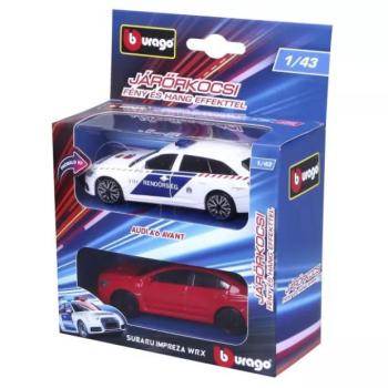 Bburago: Audi A6 rendőrautó és üldözöttje, 1:43 kép