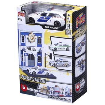 Bburago city - Audi A6 rendőrautó és rendőrörs 1 /43 kép