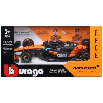Bburago: McLaren MCL39 F1 (2025) versenyautó fém autómodell 1/43 (Lando Norris #4) kép