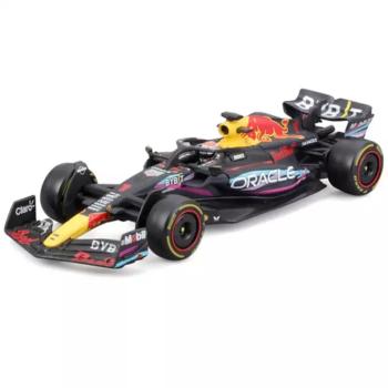 Bburago: Red Bull RB19 F1 versenyautó fém autómodell 1/43 (Max Verstappen #1, Miami GP különkiadás, sisakos) kép