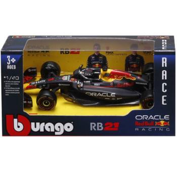 Bburago: Red Bull RB21 F1 versenyautó fém autómodell 1/43 (Max Verstappen #1) kép