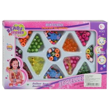 Beads Series: Ékszerkészítő szett 50+ színes gyöngyökkel és medállal kép