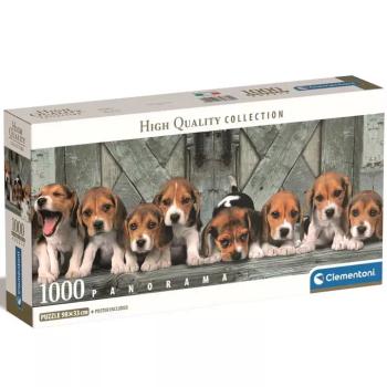 Beagle kutyusok 1000db-os panoráma puzzle 98x33cm - Clementoni kép
