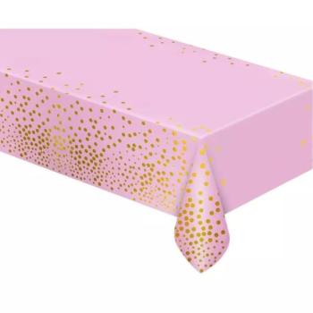Beauty&Charm: Arany pöttyös asztalterítő - Pink, 137 x 183 cm kép