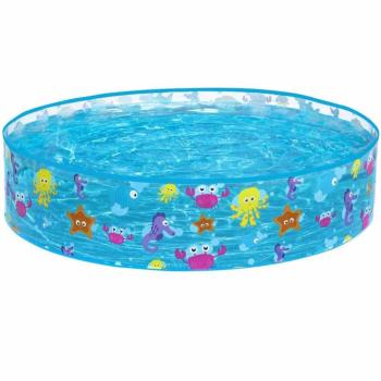 Bestway: Fill 'N Fun Sparkling Sea tengeri állatos merevfalú pancsolómedence, Ø 122 x 25 cm kép