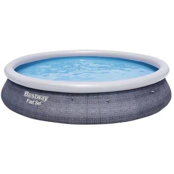 Bestway: St Tropez rattan hatású, felfújható peremű medence vízforgatóval - 396 x 84 cm kép