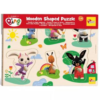 Bing és barátai 6db-os fa formaillesztő puzzle - Lisciani kép