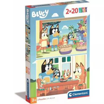 Bluey 2x20db-os supercolor puzzle - Clementoni