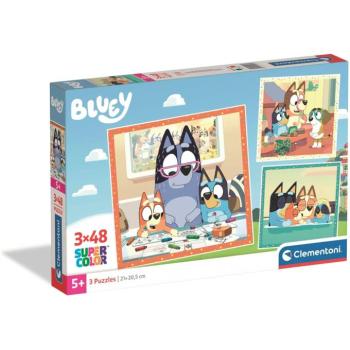 Bluey 3x48db-os Super Color puzzle - Clementoni kép