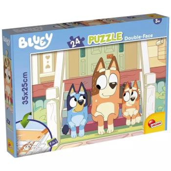 Bluey kutyusok a lépcsőn 2 az 1-ben 24db-os puzzle és színező 35x25cm - Lisciani kép