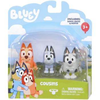 Bluey: Unokatesók játékszett - Bingo, Muffin, Socks kép