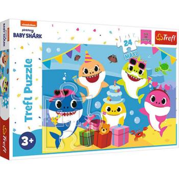 Boldog Baby Shark család 24db-os Maxi puzzle - Trefl kép