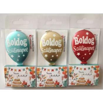 Boldog szülinapot! feliratos gyertya - többféle kép