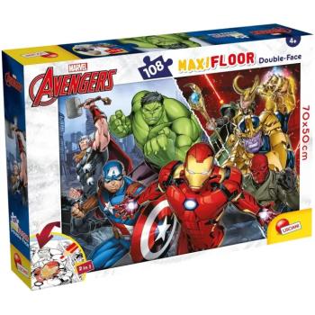 Bosszúállók 2 az 1-ben 108db-os maxi puzzle és színező 70x50cm - Lisciani kép