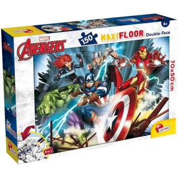 Bosszúállók 2 az 1-ben 150db-os maxi puzzle és színező 70x50cm - Lisciani kép
