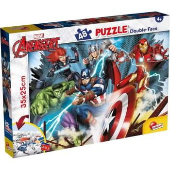Bosszúállók 2 az 1-ben 48db-os puzzle és színező 35x25cm - Lisciani kép