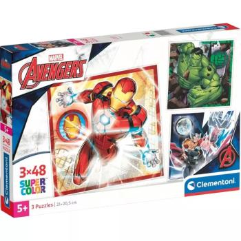Bosszúállók 3x48db-os Supercolor puzzle - Clementoni kép