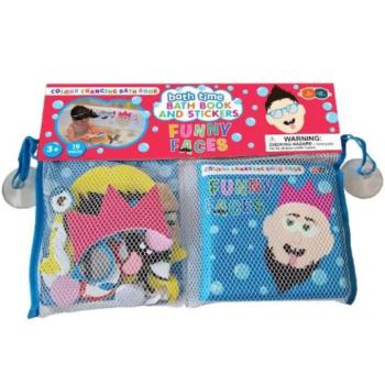 Buddy & Barney Színváltós fürdőkönyv és matricák - Vicces arcok kép