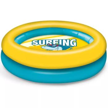 Cápa mintás felfújható 2 gyűrűs medence 100cm - Mondo Toys kép