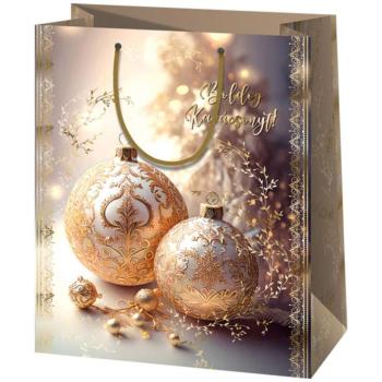 Cardex: Arany díszek nagy méretű ajándéktáska 26x13x33cm kép