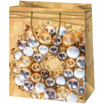 Cardex: Arany színű közepes méretű ajándéktáska 17x10x23cm kép