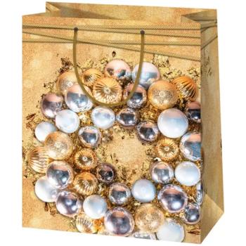 Cardex: Arany színű nagy méretű ajándéktáska 26x13x33cm kép