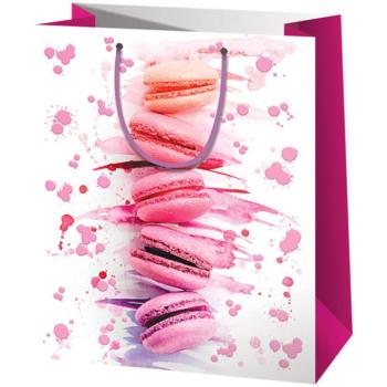 Cardex: Exkluzív macaron mintás nagy ajándéktáska 26x13x33cm kép
