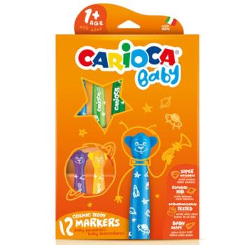 Carioca: Színes macis bébi filctoll 12db-os szett kimosható kép