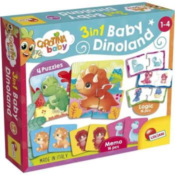 Carotina baby: Dinoland 3 az 1-ben memo, puzzle és párosító játék - Lisciani kép