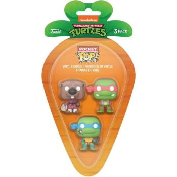 Carrot Pocket Funko POP!: Teenage Mutant Ninja Turtles - Leonardo & Raphael & Splinter 3PK figura kép
