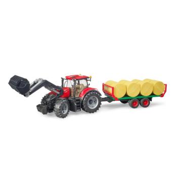 CASE IH Optum 300 CVX homlokrakodóval és bálaszállítóval - Bruder 3198 kép