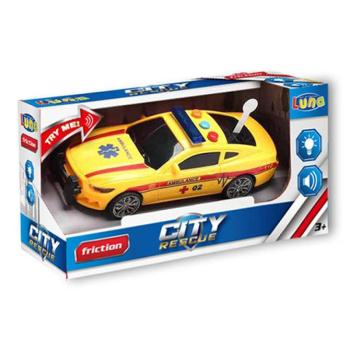 City Rescue mentőautó fénnyel és hanggal sárga kép