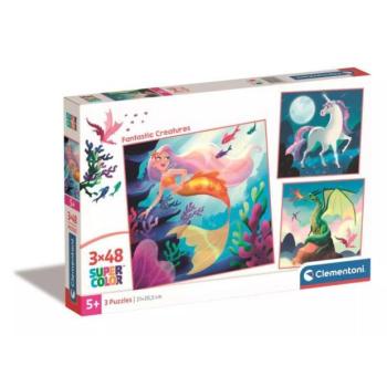 Clementoni: SuperColor Fantasztikus élőlények - 3 x 48 darabos puzzle kép