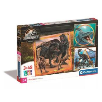 Clementoni: SuperColor Jurassic World - 3 x 48 darabos puzzle kép