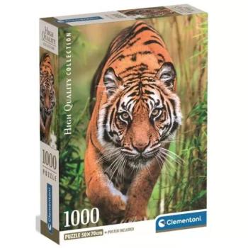 Clementoni: Támadó tigris Compact Puzzle 1000 db-os kép