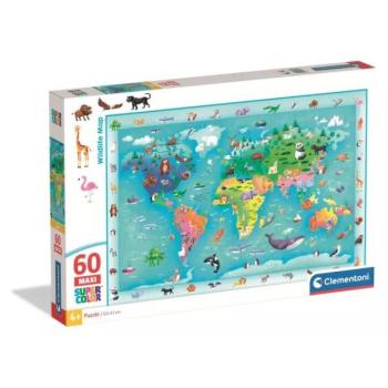 Clementoni: Vadállatok a világban maxi puzzle - 60 db-os