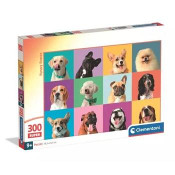 Clementoni: Vicces kutyafejek puzzle - 300 darabos kép