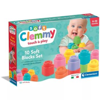 Clemmy 10 db-os puha építőkocka szett - Clementoni kép