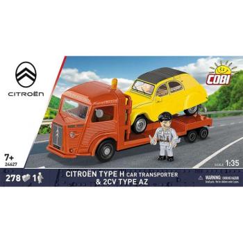 COBI: Citroen Type H Car Transporter & 2CV Type AZ autó építőjáték (24627) kép