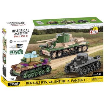 COBI: Panzer I, Renault R35 és Valentine IX – 3 az 1-ben építőjáték (2740) kép