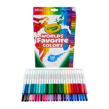 Crayola: A világ kedvenc színei filctoll készlet - 50 db-os kép