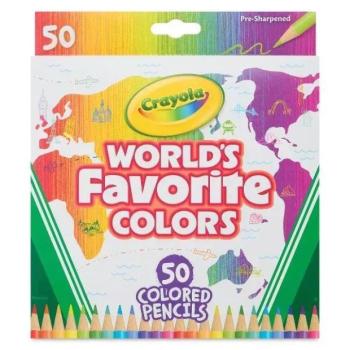 Crayola: A világ kedvenc színei színesceruza készlet - 50 db-os