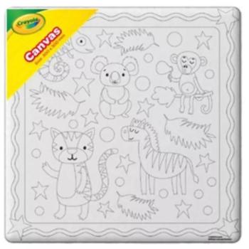 Crayola: Festhető vászonkép dzsungel mintákkal - 20 x 20 cm kép
