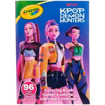 Crayola: K-Pop Demon Hunters 96 oldalas színezőkönyv matricákkal kép